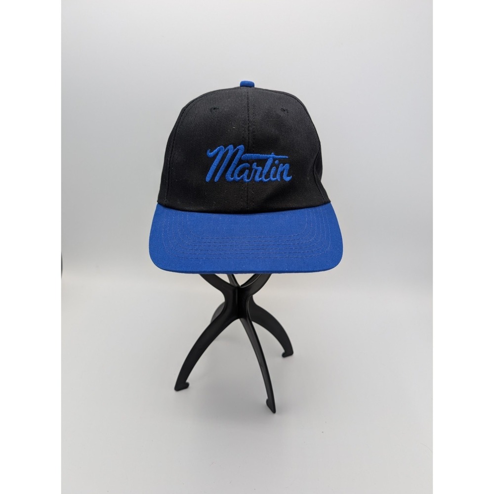 Martin Hat Cap Strap Back Legend Blue Script Logo Spell‎ Out Adjustable USA